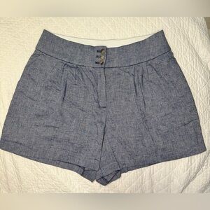 Lane Bryant Blue Chambray Shorts with Tummy Control – Size 14